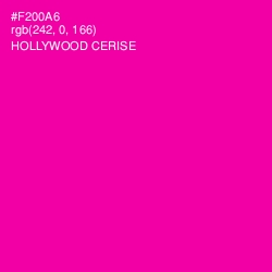 #F200A6 - Hollywood Cerise Color Image